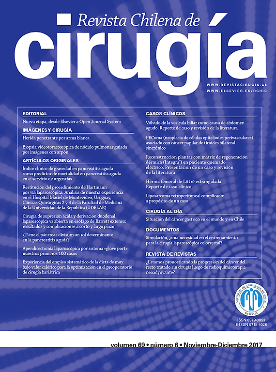 Go to journal home page - Revista Chilena de Cirugía